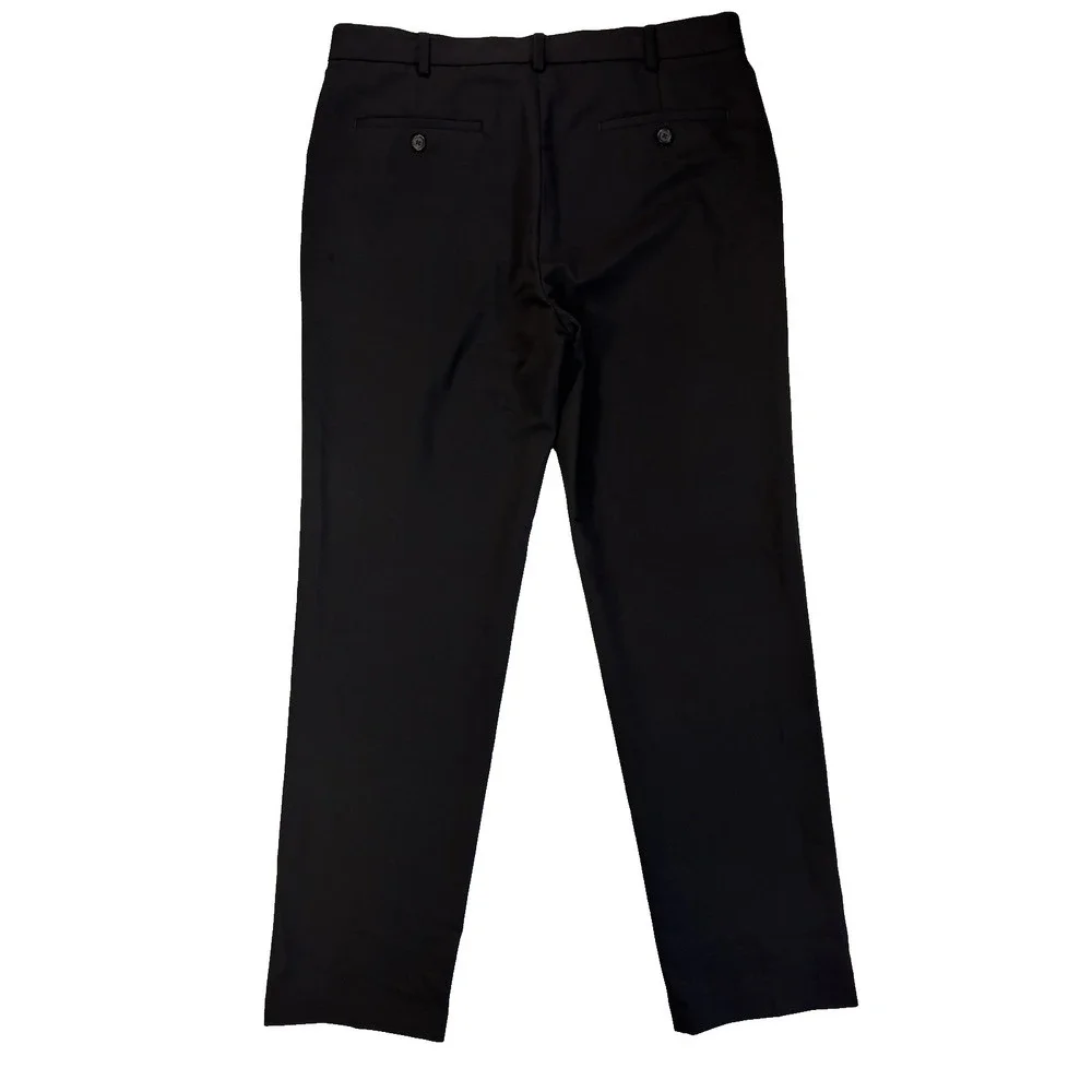 Stafford 365 Men's 34X32 Black Straight Fit‎ Classic Dress Pants Business Preppy